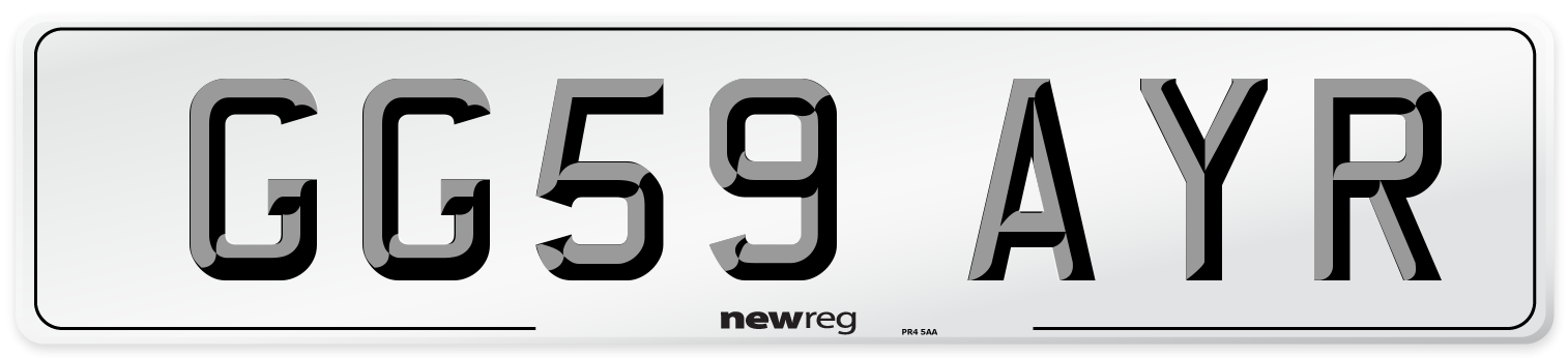 GG59 AYR Number Plate from New Reg